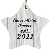 Sheet Metal Worker Established Est. 2022 - Star Ornament F