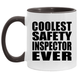 Coolest Safety Inspector Ever - 11oz Accent Mug Black