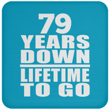 79th Anniversary 79 Years Down Lifetime To Go - Drink Coaster