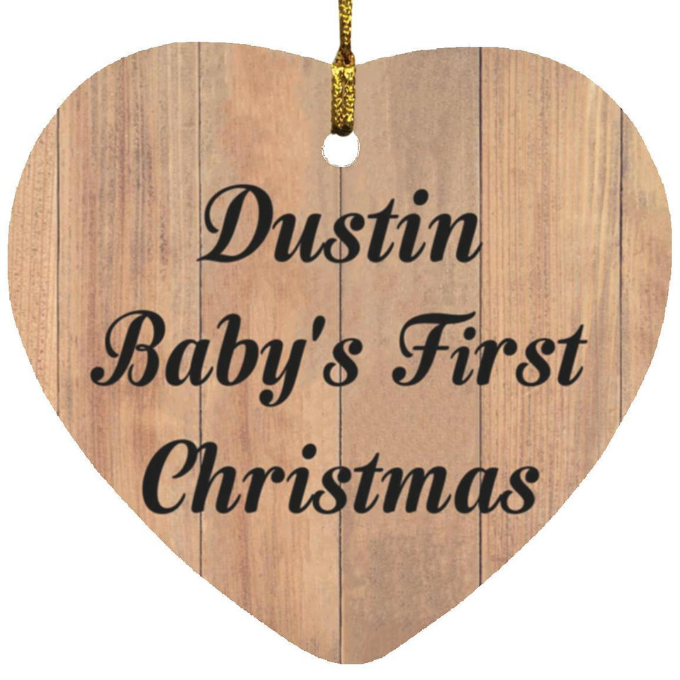 Dustin Baby's First Christmas - Heart Ornament C