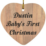 Dustin Baby's First Christmas - Heart Ornament C