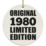 44th Birthday Original 1980 Limited Edition - Circle Ornament