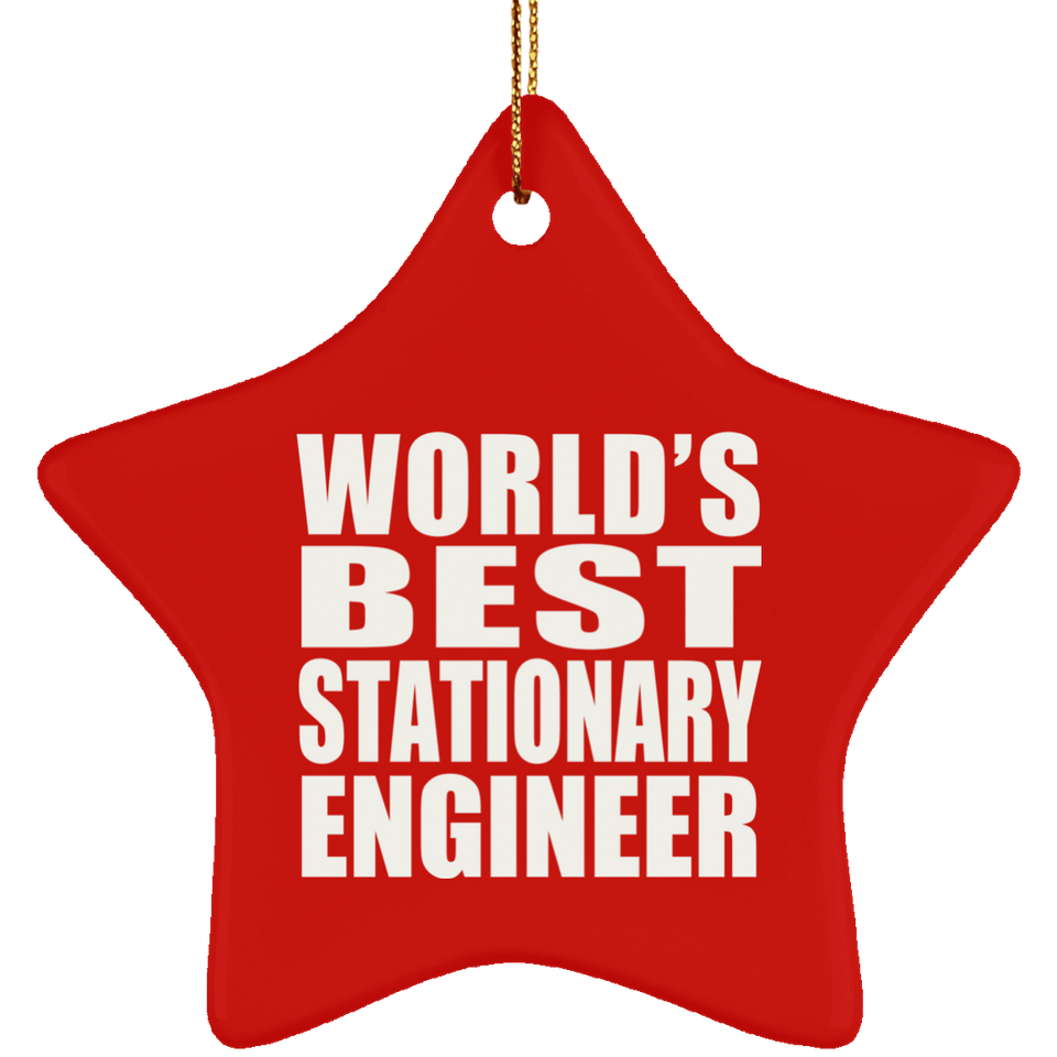 World's Best Stationary Engineer - Star Ornament