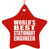 World's Best Stationary Engineer - Star Ornament