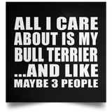 All I Care About Is My Bull Terrier - Poster Square
