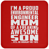 Proud Environmental Engineer Mom Of Awesome Son - Drink Coaster