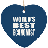 World's Best Economist - Heart Ornament
