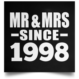 26th Anniversary Mr & Mrs Since 1998 - Poster Square