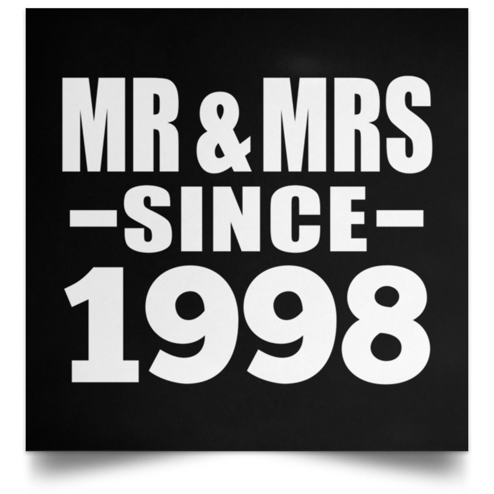 26th Anniversary Mr & Mrs Since 1998 - Poster Square