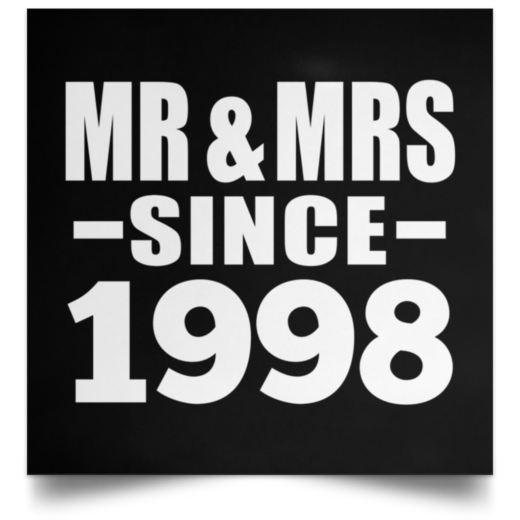 26th Anniversary Mr & Mrs Since 1998 - Poster Square