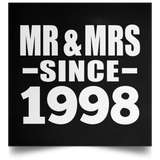 26th Anniversary Mr & Mrs Since 1998 - Poster Square