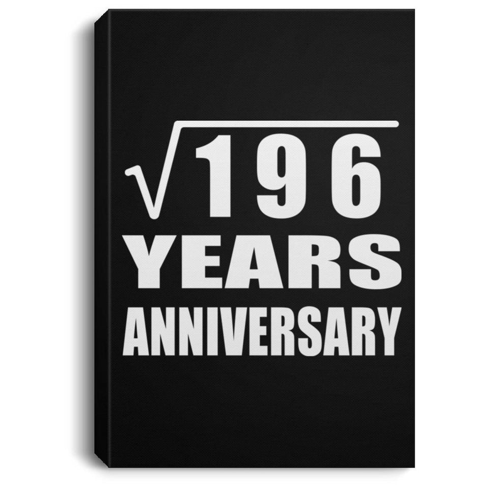 14th Anniversary Square Root of 196 Years Anniversary - Canvas Portrait