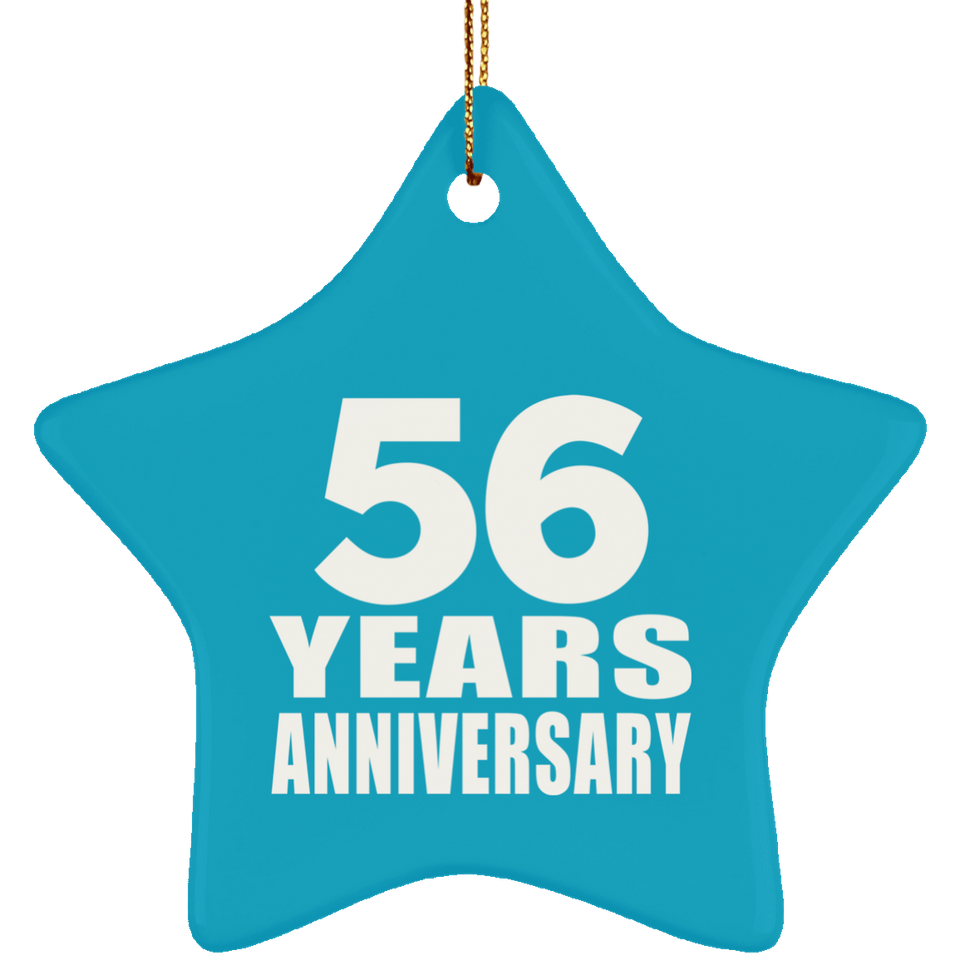 56th Anniversary 56 Years - Star Ornament