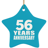 56th Anniversary 56 Years - Star Ornament