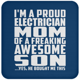 Proud Electrician Mom Of Awesome Son - Drink Coaster