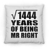 38th Anniversary Square Root of 1444 Years of Being Mr Right - Throw Pillow