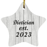 Dietician Established Est. 2023 - Star Ornament F