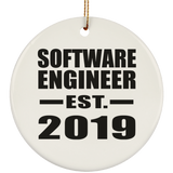 Software Engineer Established EST. 2019 - Circle Ornament