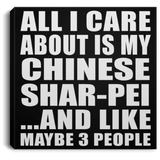 All I Care About Is My Chinese Shar-Pei - Canvas Square