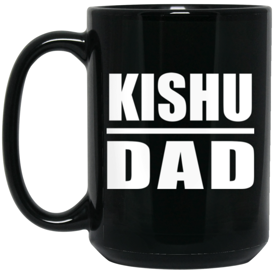 Kishu Dad - 15oz Coffee Mug Black