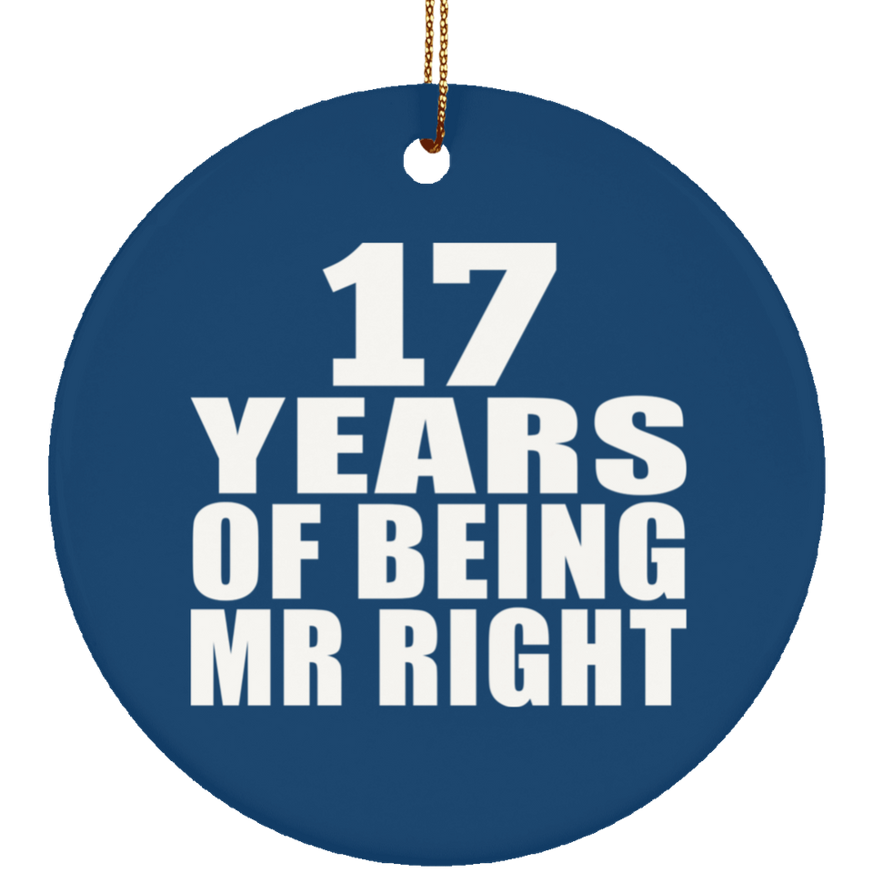 17th Anniversary 17 Years Of Being Mr Right - Circle Ornament