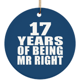 17th Anniversary 17 Years Of Being Mr Right - Circle Ornament