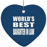 World's Best Daughter In Law - Heart Ornament