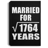 42nd Anniversary Married For Square Root of 1764 Years - Canvas Portrait