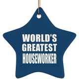 World's Greatest Houseworker - Star Ornament