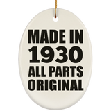 94th Birthday Made in 1930 All Parts Original - Oval Ornament