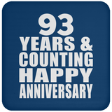 Happy 93rd Anniversary 93 Years & Counting - Drink Coaster