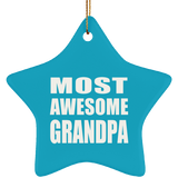 Most Awesome Grandpa - Star Ornament