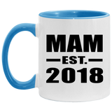 Mam Established EST. 2018 - 11oz Accent Mug Blue