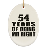 54th Anniversary 54 Years Of Being Mr Right - Oval Ornament
