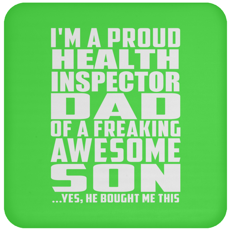 Proud Health Inspector Dad Of Awesome Son - Drink Coaster