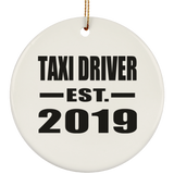 Taxi Driver Established EST. 2019 - Circle Ornament