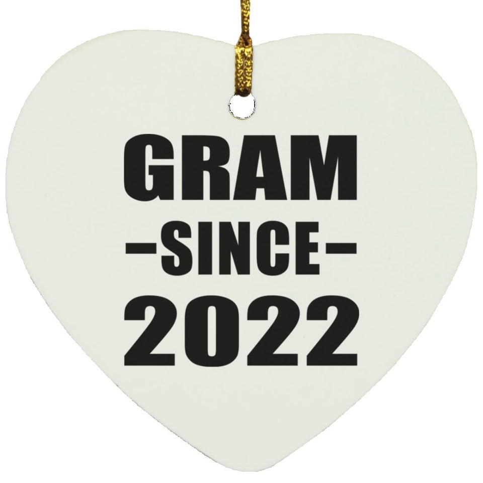 Gram Since 2022 - Heart Ornament