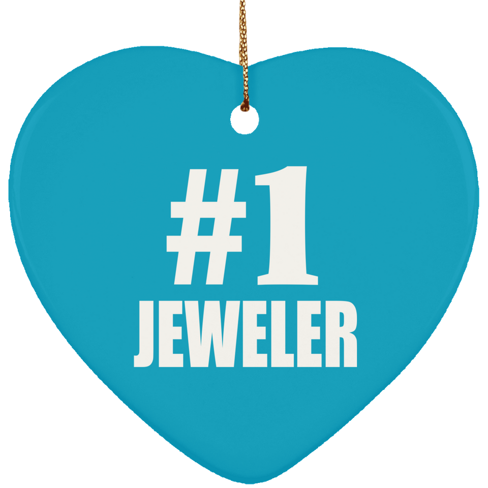 Number One #1 Jeweler - Heart Ornament