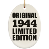 80th Birthday Original 1944 Limited Edition - Oval Ornament