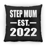 Step Mum Established EST. 2022 - Throw Pillow Black