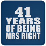 41st Anniversary 41 Years Of Being Mrs Right - Drink Coaster
