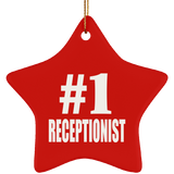 Number One #1 Receptionist - Star Ornament