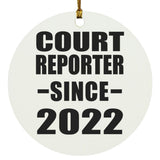 Court Reporter Since 2022 - Circle Ornament