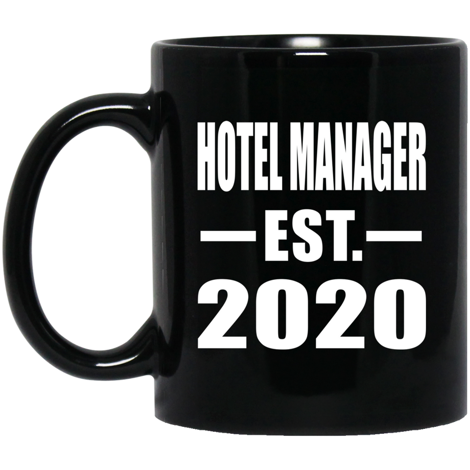 Hotel Manager Established EST. 2020 - 11oz Coffee Mug Black