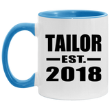 Tailor Established EST. 2018 - 11oz Accent Mug Blue
