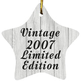 17th Birthday Vintage 2007 Limited Edition - Star Ornament F