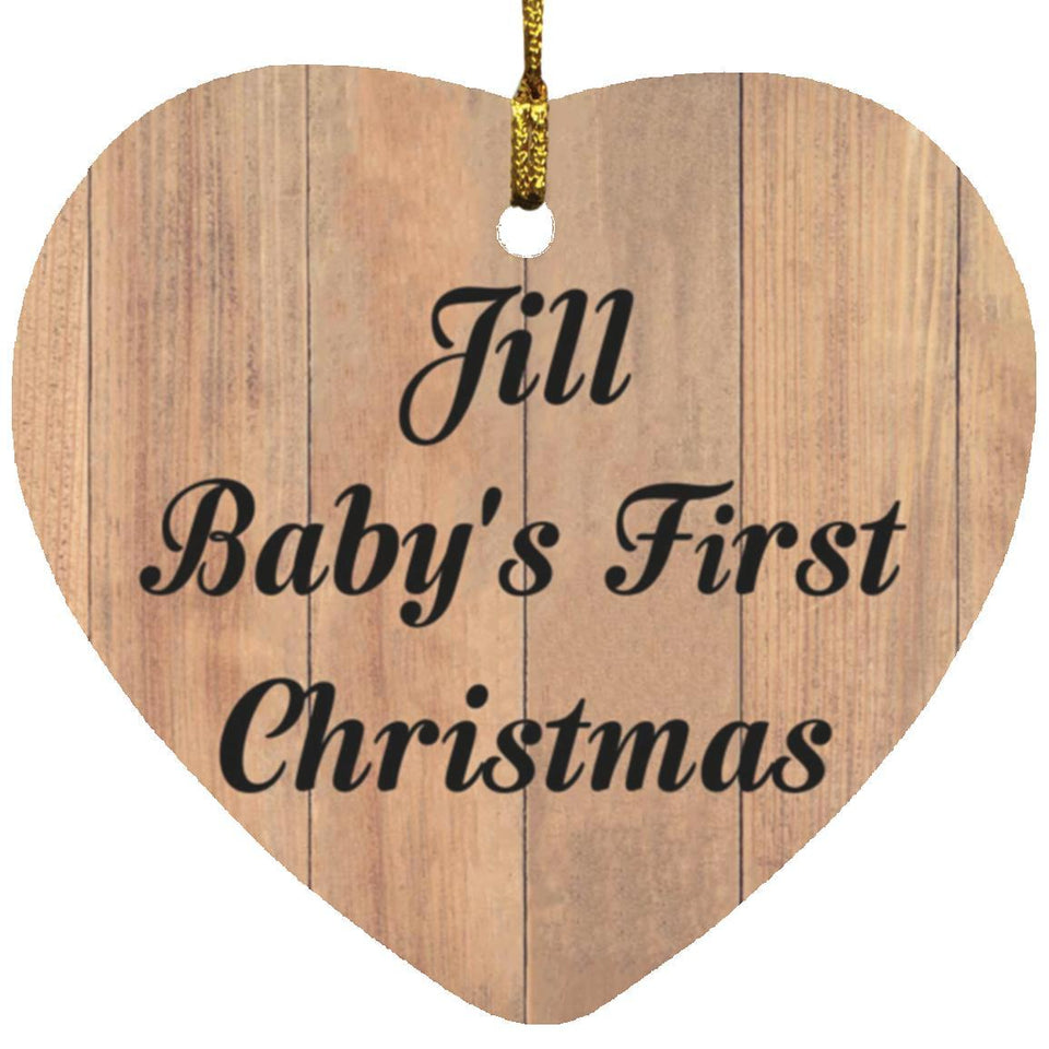Jill Baby's First Christmas - Heart Ornament C
