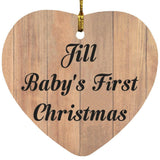 Jill Baby's First Christmas - Heart Ornament C