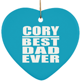 Cory Best Dad Ever - Heart Ornament