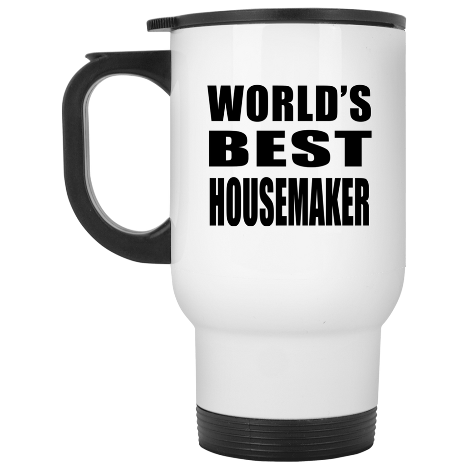 World's Best Housemaker - White Travel Mug